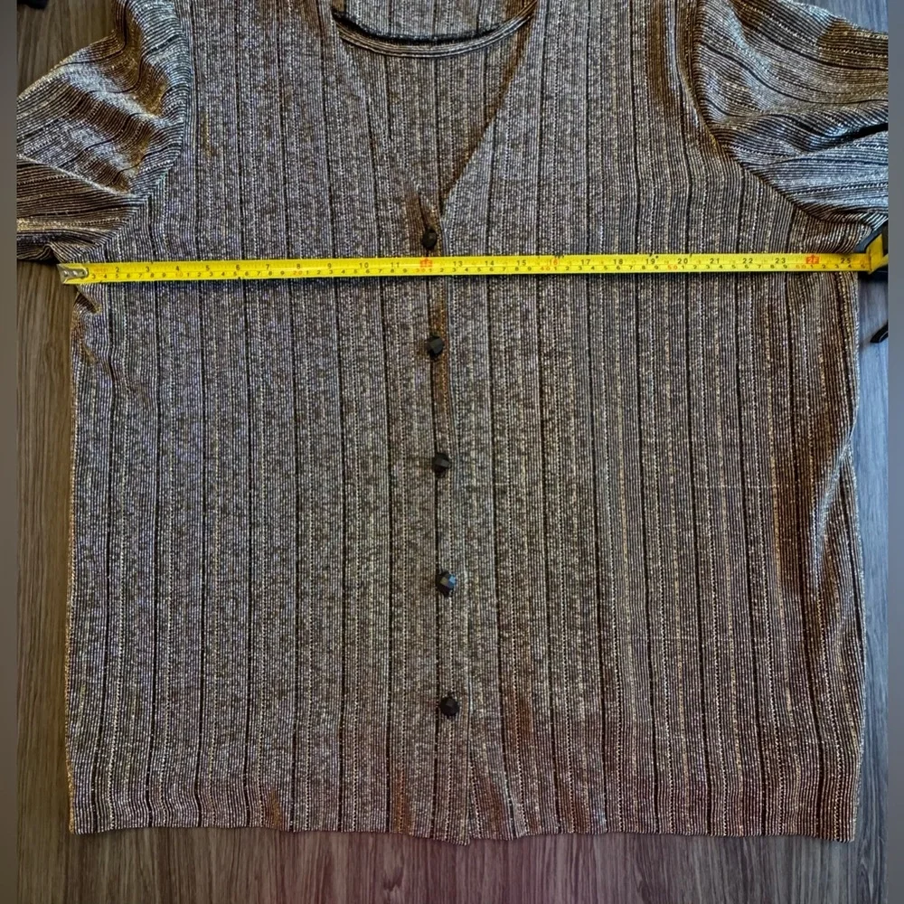 Alfred Dunner gold metallic sweater - Picture 9 of 12